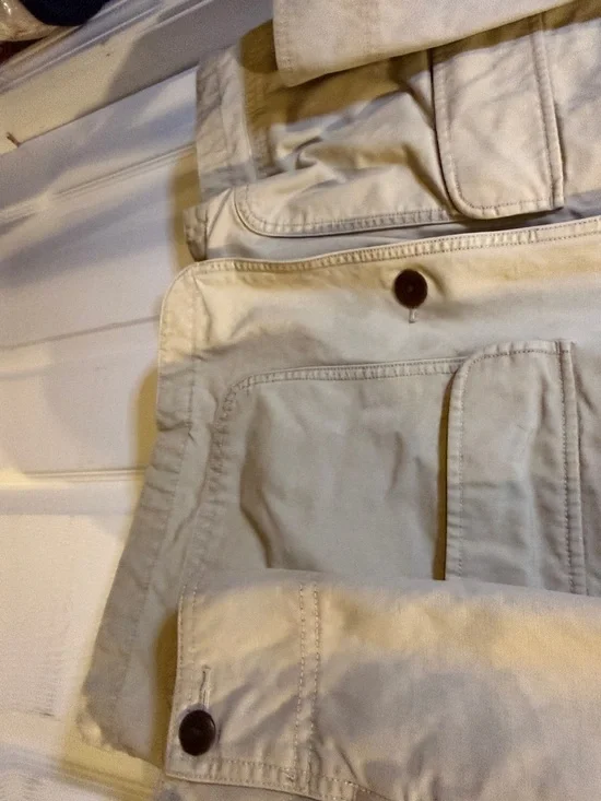 VINTAGE L.L. Bean Men's Jacket in Khaki with Brown Corduroy Collar - Picture 3 of 5